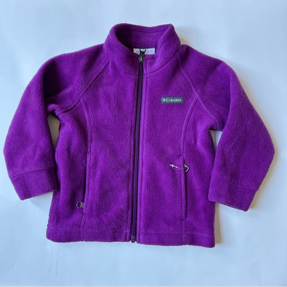 NWOT Columbia Toddler Girl Purple Sawyer Rapids Fleece Jacket, Size 2T - Picture 1 of 7